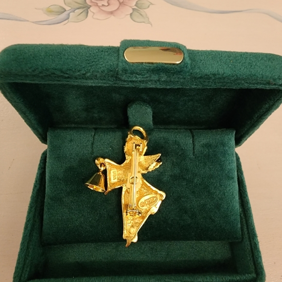Signed Vintage Brooch Angel, Vintage Jewelry, Christmas, Holidays, Jewellery - Picture 7 of 7
